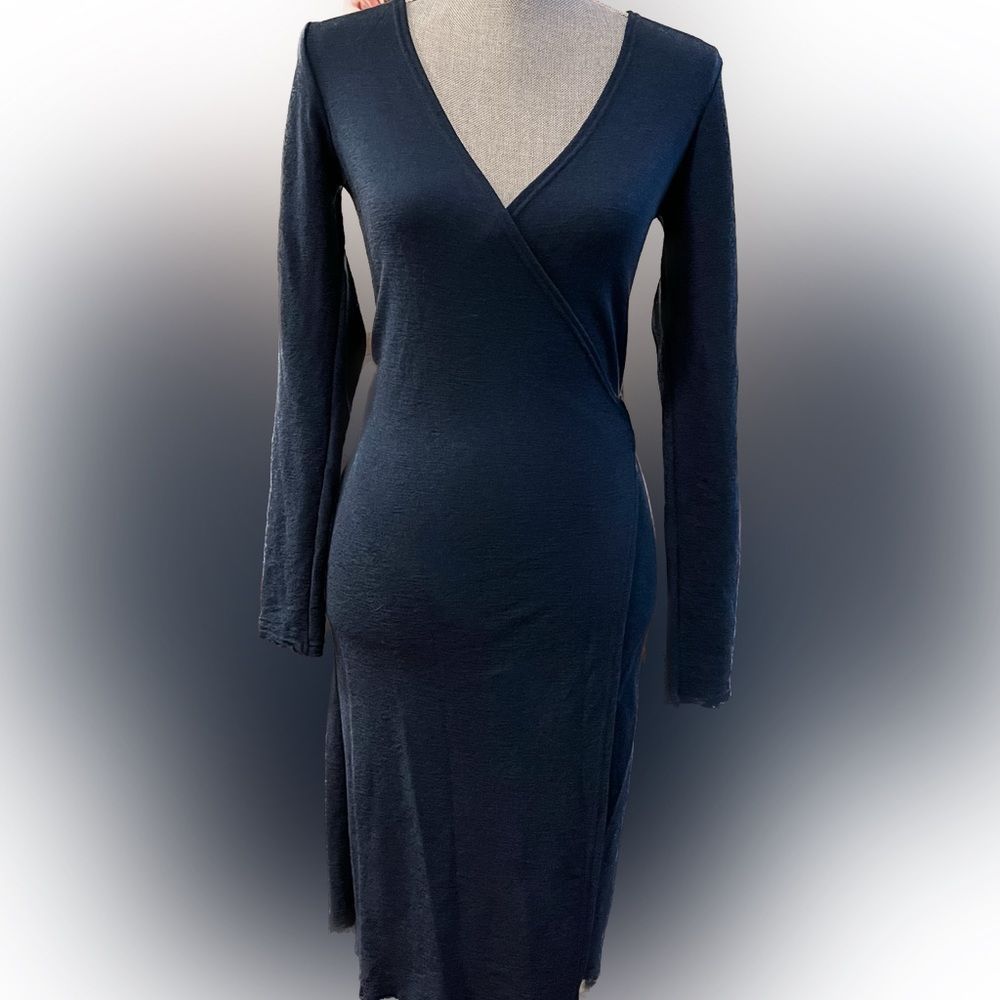 🐑By Basics🐑 Merino Wool Wrap Dress - Picture 3 of 14